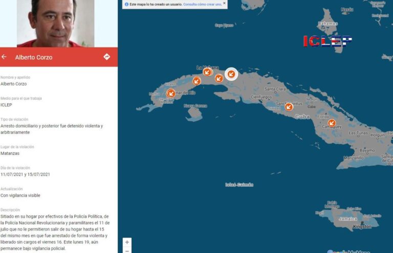ICLEP lanza mapa interactivo con información de periodistas agredidos el 11 de julio