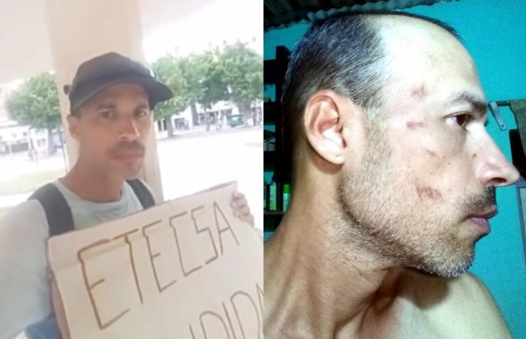 Arrestan y golpean a ciudadano en La Habana por protestar con un cartel contra el tarifazo de ETECSA
