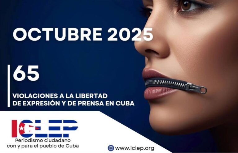 Cuba: el miedo se impone, la represión persiste. 65 violaciones a la libertad de expresión y de prensa en octubre