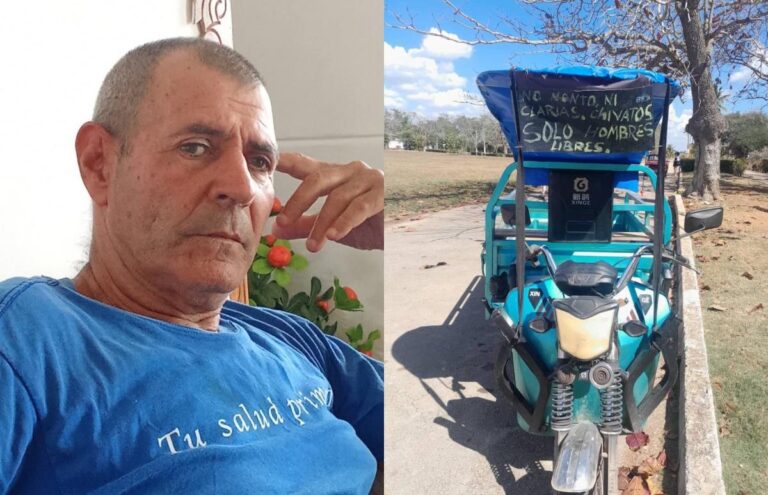 Detienen, golpean y amenazan a adulto mayor por portar cartel crítico en su triciclo