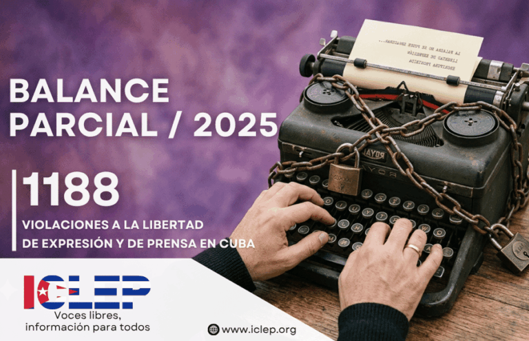 ICLEP documentó 1.188 violaciones a la libertad de expresión y de prensa en Cuba durante 2025