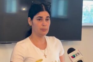 Sissi Abascal tras llegar a Miami. Foto: Captura de video/ Rolando Nápoles